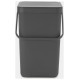 Brabantia atkritumu tvertne Sort & Go, 25 l, Grey - 129940