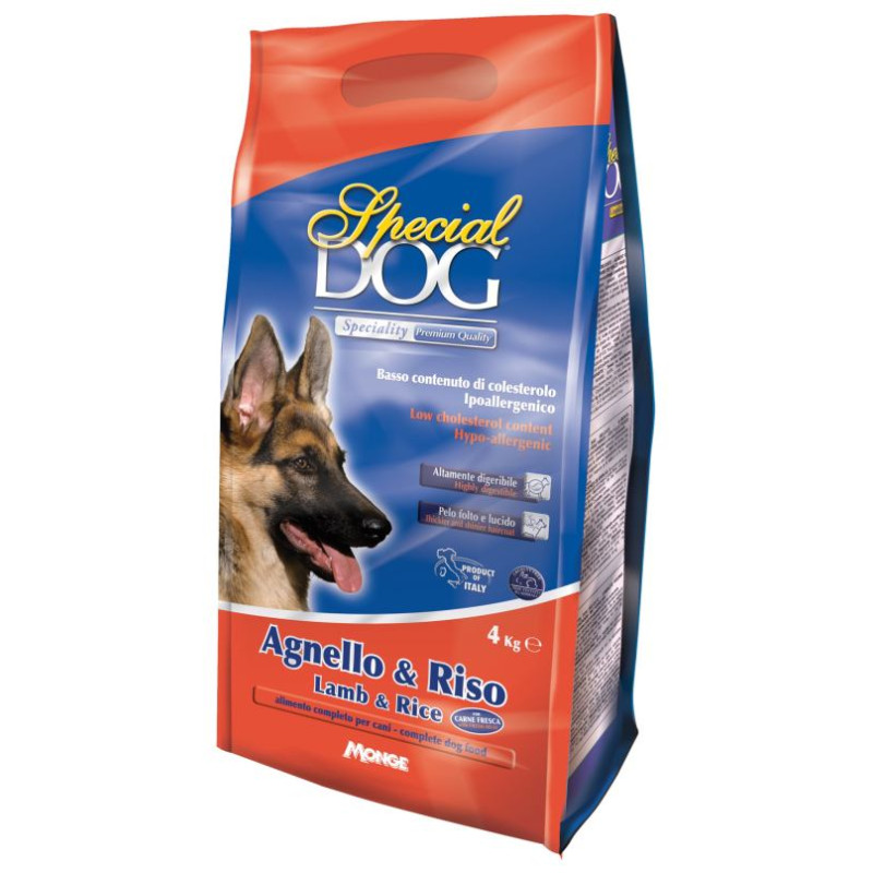 Monge SPECIAL DOG Premium Lamb & Rice 4 kg - barība suņiem