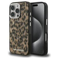 Karl Lagerfeld IML Leopard Pattern MagSafe Case for iPhone 16 Pro - Brown