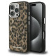 Karl Lagerfeld IML Leopard Pattern MagSafe Case for iPhone 16 Pro - Brown