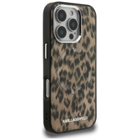 Karl Lagerfeld IML Leopard Pattern MagSafe Case for iPhone 16 Pro - Brown