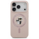 Karl Lagerfeld Silicone Karl&Choupette Ring MagSafe Case for iPhone 17 Pro - Pink