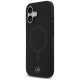 Mercedes Plain Smooth Leather MagSafe case for iPhone 17 - black