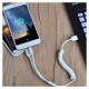 Dudao car kit charger 2x USB 2.4A + cable USB 3in1 Lightning / Type C / micro USB cable white (R7 white)
