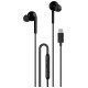 Dudao X3C+ Wired USB-C In-Ear Headphones 1.2m - Black