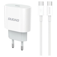 Dudao A14EUC PD 20W USB-C Wall Charger with Cable - White