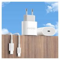 Dudao A14EUC PD 20W USB-C Wall Charger with Cable - White