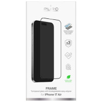 Puro Frame Tempered Glass for iPhone 17 Air with Applicator and Black Frame