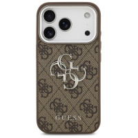 Guess 4G Big 4G Classic Logo case for iPhone 17 Pro brown - silver