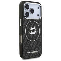 Karl Lagerfeld IML Choupette Head Logo MagSafe Case for iPhone 17 Pro - Black