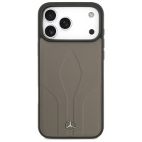 Mercedes Leather The Move MagSafe Case for iPhone 17 Pro Max - Beige