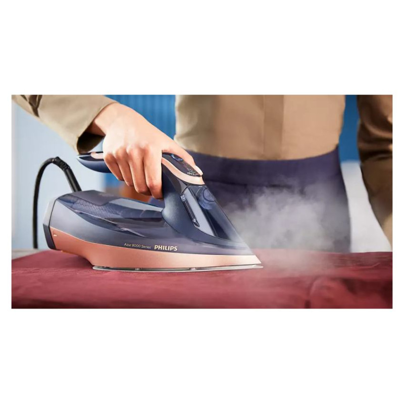 Philips 8000 sērijas Tvaika gludeklis,3000W, tum&scaron;i zils - DST8050/20