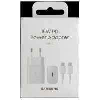 Samsung EP-T1510XWEGEU USB-C 15W PD AFC wall charger + USB-C cable - white