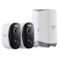 Baseus Security N1 Plus Dual 2K Outdoor Surveillance Kit (2 Cameras) – White