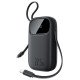 Baseus EnerFill FC31 20000mAh 22.5W Powerbank with Digital Display and 2 Built-in Cables (USB-C + Lightning) - Black