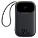 Baseus EnerFill FC31 20000mAh 22.5W Powerbank with Digital Display and 2 Built-in Cables (USB-C + Lightning) - Black