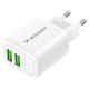 Wozinsky CUWCW 2.4A 2 x USB-A wall charger - white