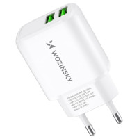 Wozinsky CUWCW 2.4A 2 x USB-A wall charger - white
