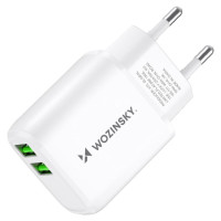 Wozinsky CUWCW 2.4A 2 x USB-A wall charger - white