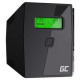 Green Cell Nepārtrauktas barošanas bloks Green Cell PowerProof LCD UPS 850VA 480W 2x Schuko