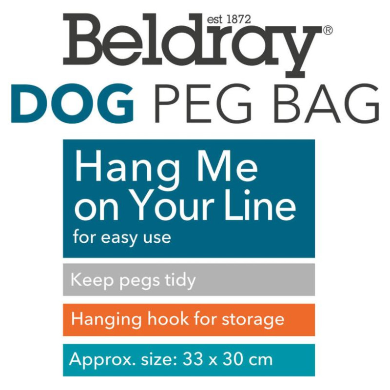 Beldray LA032005DFEU7 Peg Bag - Dog Print