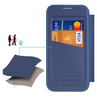 Dux Ducis Etui Dux Ducis Skin X Pro na iPhone 17 Pro z portfelem, kompatybilne z MagSafe &ndash; niebieskie