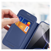 Dux Ducis Etui Dux Ducis Skin X Pro na iPhone 17 Pro z portfelem, kompatybilne z MagSafe &ndash; niebieskie