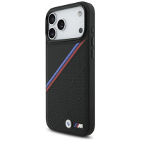 BMW M Tricolor Metal Logo MagSafe Case for iPhone 17 Pro Max - Black