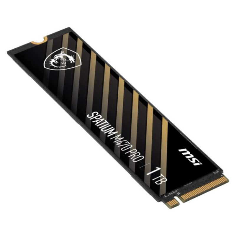 MSI SSD|MSI|SPATIUM M470 PRO|1TB|M.2|PCIe Gen4|NVMe|3D NAND|Write speed 4500 MBytes/sec|Read speed 6000 MBytes/sec|2.15mm|TBW 320 TB|MTBF 150000 hours|S78-440L0J0-P83