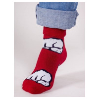 Yoclub Zeķes frotē 31/34 SKF-0003 red bunch