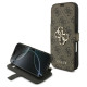 Guess Book 4G Metal Logo Case for iPhone 17 Pro - Brown