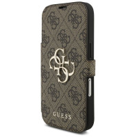 Guess Book 4G Metal Logo Case for iPhone 17 Pro - Brown