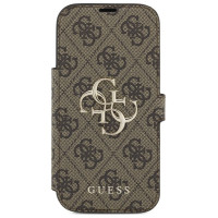 Guess Book 4G Metal Logo Case for iPhone 17 Pro - Brown