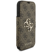 Guess Book 4G Metal Logo Case for iPhone 17 Pro - Brown