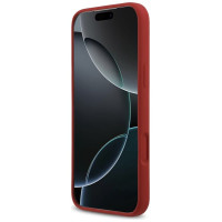 Guess Silicone Script Metal Logo MagSafe Case for iPhone 17 Pro Max - Red