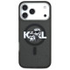 Karl Lagerfeld IML Glitter Karl & Choupette Sketch Logo MagSafe Case for iPhone 17 Pro Max - Black