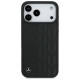 Mercedes Leather Laurel Leaves MagSafe Case for iPhone 17 Pro Max - Black