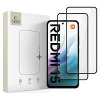 Tech-Protect Glass Fit+ 2-pack tempered glass for Xiaomi Redmi 15 4G / 5G - black