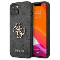 Guess GUHCP13M4GMGGR iPhone 13 / 14 / 15 6.1" gray/gray hardcase 4G Big Metal Logo