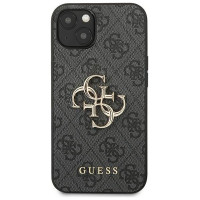 Guess GUHCP13M4GMGGR iPhone 13 / 14 / 15 6.1" gray/gray hardcase 4G Big Metal Logo