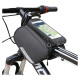 Wozinsky frame bike bag + detachable phone cover up to 6.5 "1.5l black (WBB7BK)