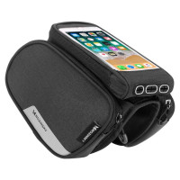 Wozinsky frame bike bag + detachable phone cover up to 6.5 "1.5l black (WBB7BK)