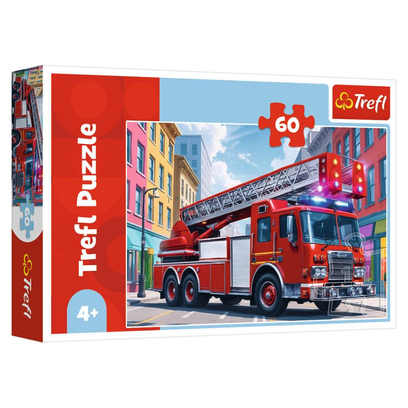 Trefl Puzle Ugunsdzēsēju ma&scaron;īna, 60 gab.
