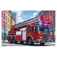 Trefl Puzle Ugunsdzēsēju mašīna, 60 gab.