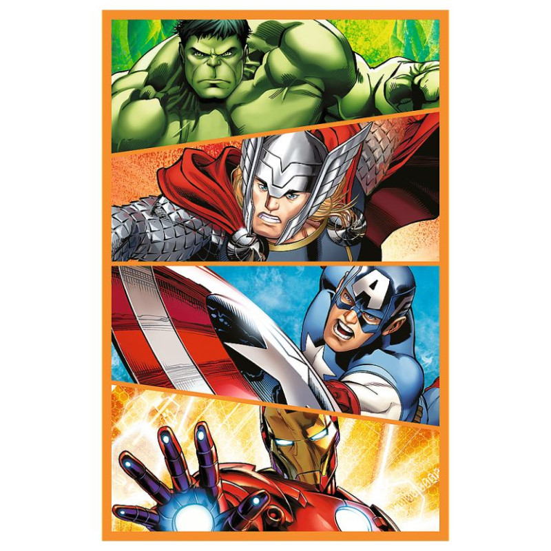 Trefl AVENGERS Pužļu komplekts Ar piedzīvojumiem piepildītas dienas, 3x80 gab.