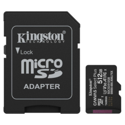 Kingston Atmiņas karte Kingston MicroSDXC 512GB Canvas Select Plus