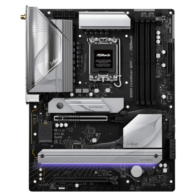 Asrock Mainboard|ASROCK|Intel B860 Express|LGA1851|ATX|Memory DDR5|Memory slots 4|1xPCI-Express 4.0 16x|1xPCI-Express 5.0 16x|1xM.2|1xHDMI|1xAudio-Out|1xMicrophone|6xUSB 2.0|6xUSB 3.2|1xUSB-C w/Thunderbolt|1xOptical S/PDIF|1xRJ45|B860LIVEMIXERWIFI