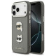 Karl Lagerfeld FW Grained Karl & Choupette Heads Pins & Logo iPhone 17 Pro Max Case - Gray