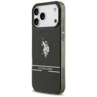 U.s. Polo Assn. US Polo DH and Bottom Stripe Logo MagSafe Case for iPhone 17 Pro Max - Black