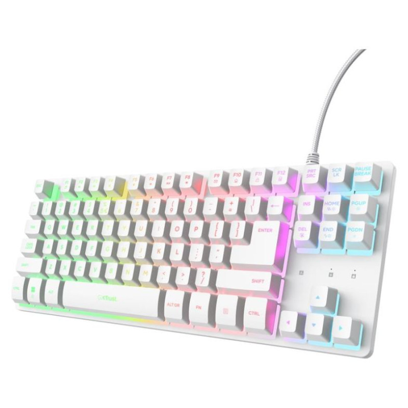 Trust KEYBOARD USB GXT 833W THADO/TKL ENG WHITE 25894 TRUST